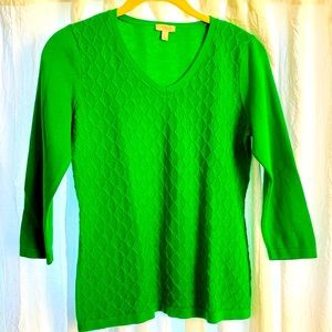 Talbots Green Petite M Sweater